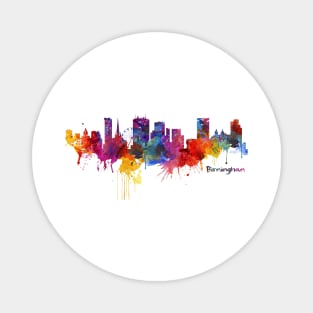 Birmingham Watercolor Skyline Magnet